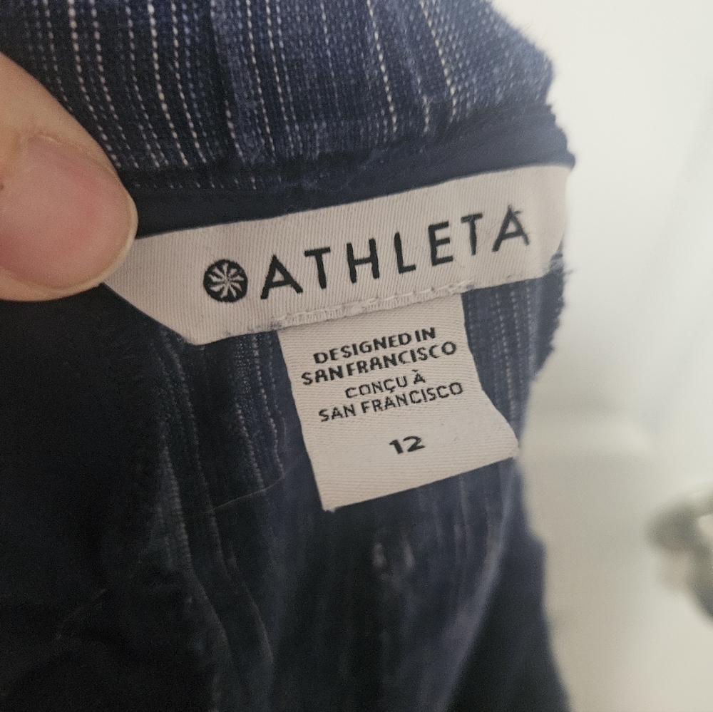 Athleta Cabo Linen Textured Wide Leg Pant - Picture 3 of 5